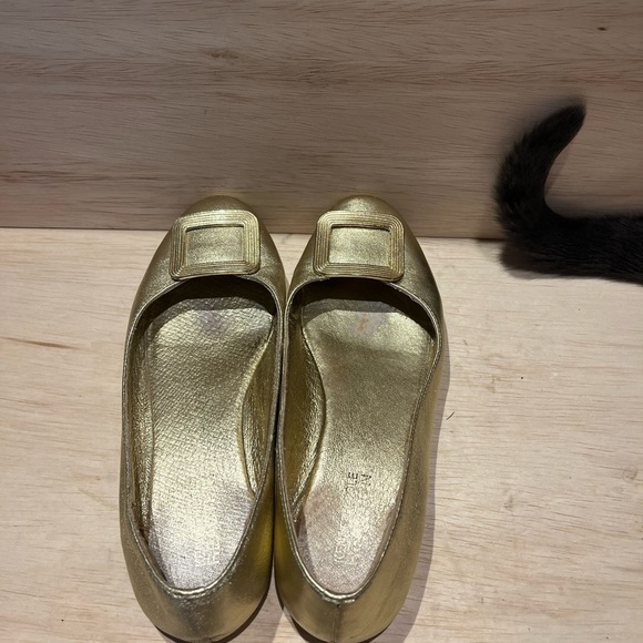 Kenneth Cole Reaction womens shoes slip on Ballet flats Metallic Gold 6.5 - Picture 6 of 12